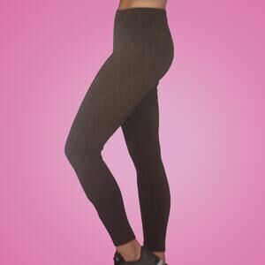 New Ladies Brown Super Soft Fashion Leggings Size Medium